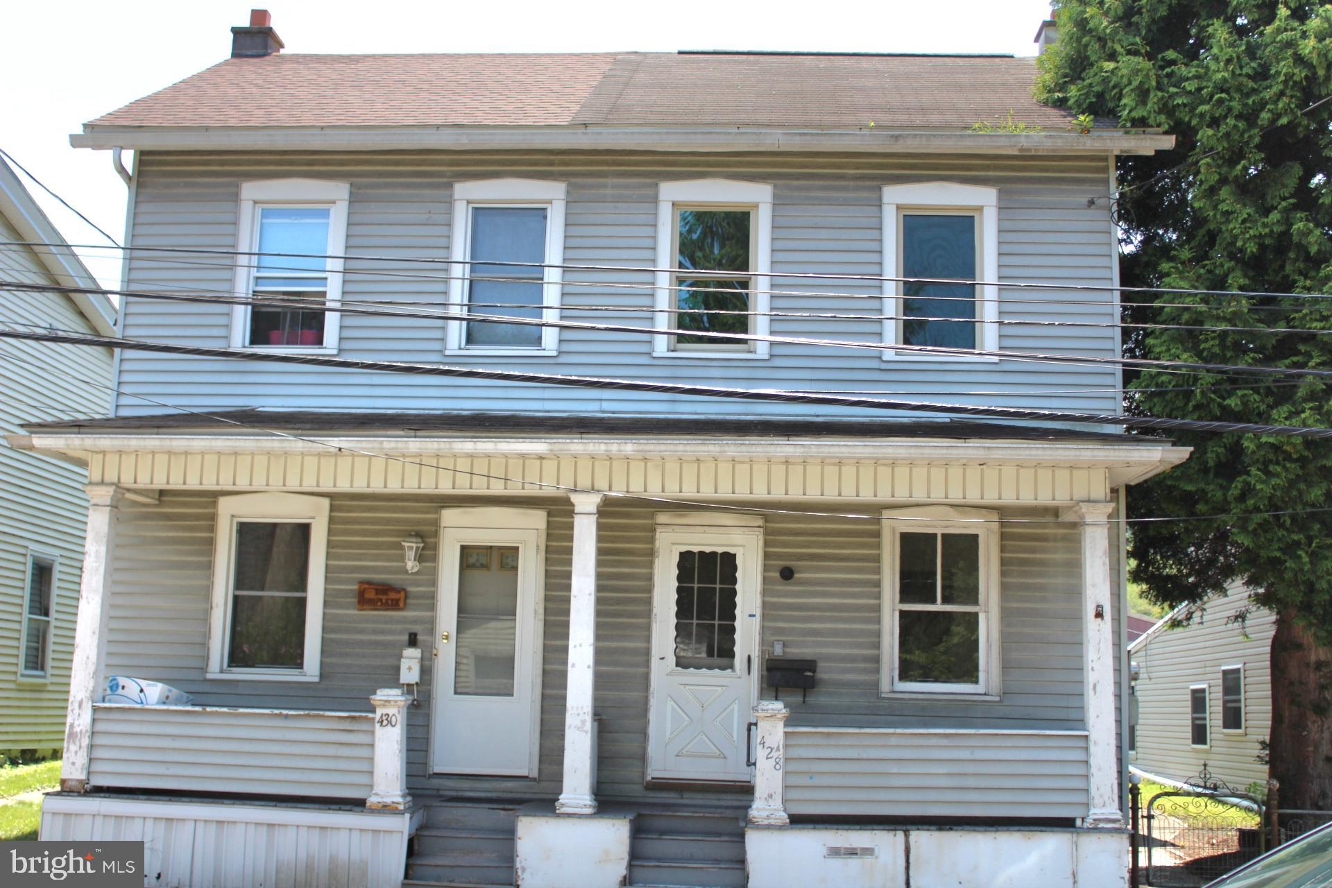 a front view of a house