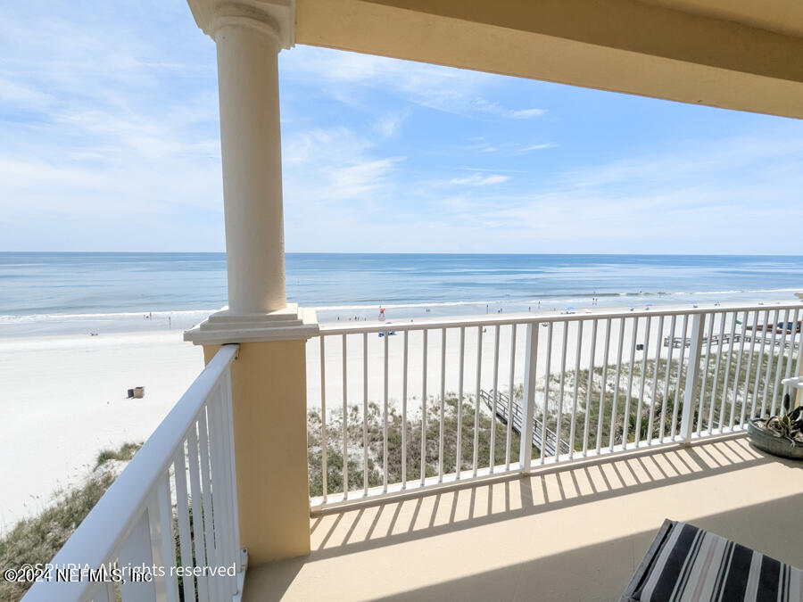 a view of a balcony