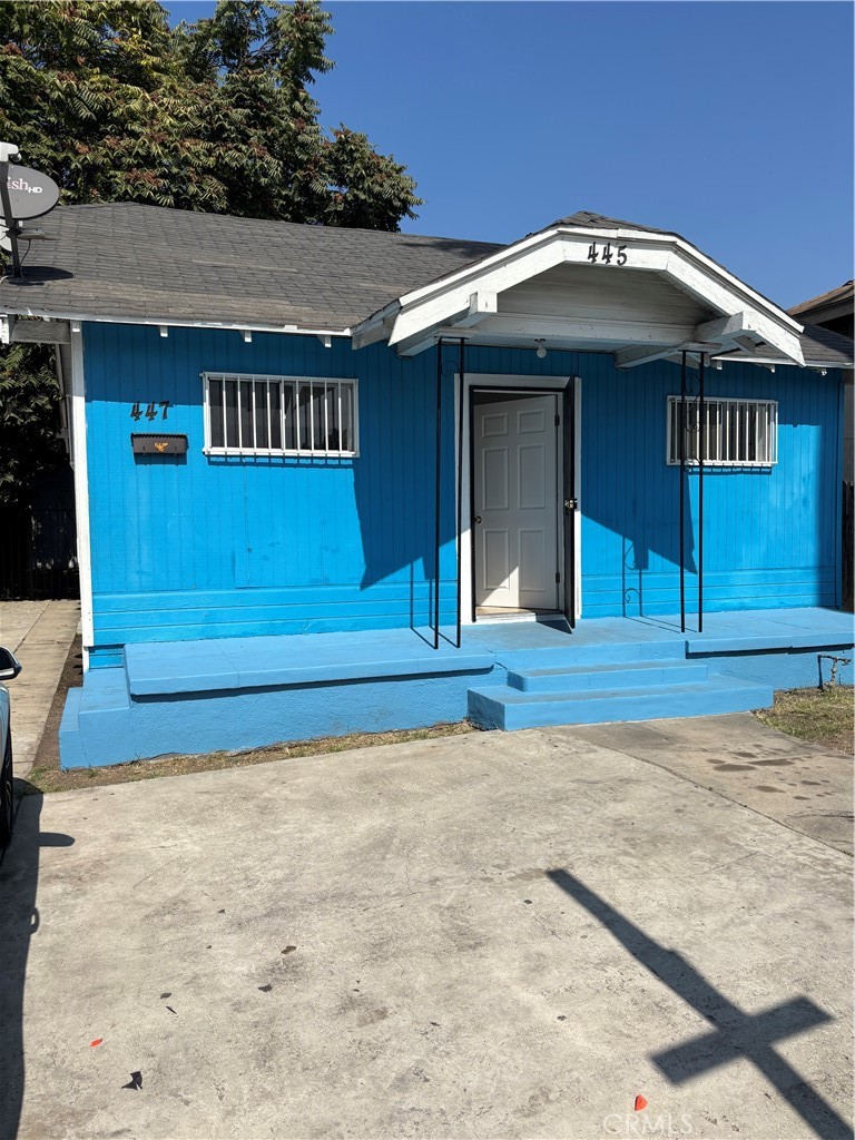 a front view of a house