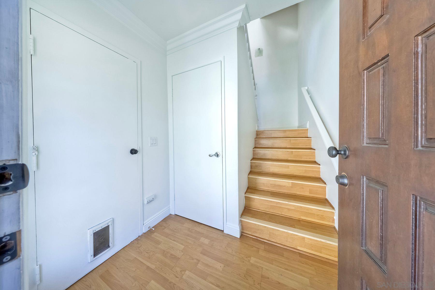 a view of an entryway with staircase