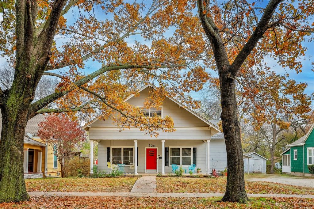 front view of a house with a small yard