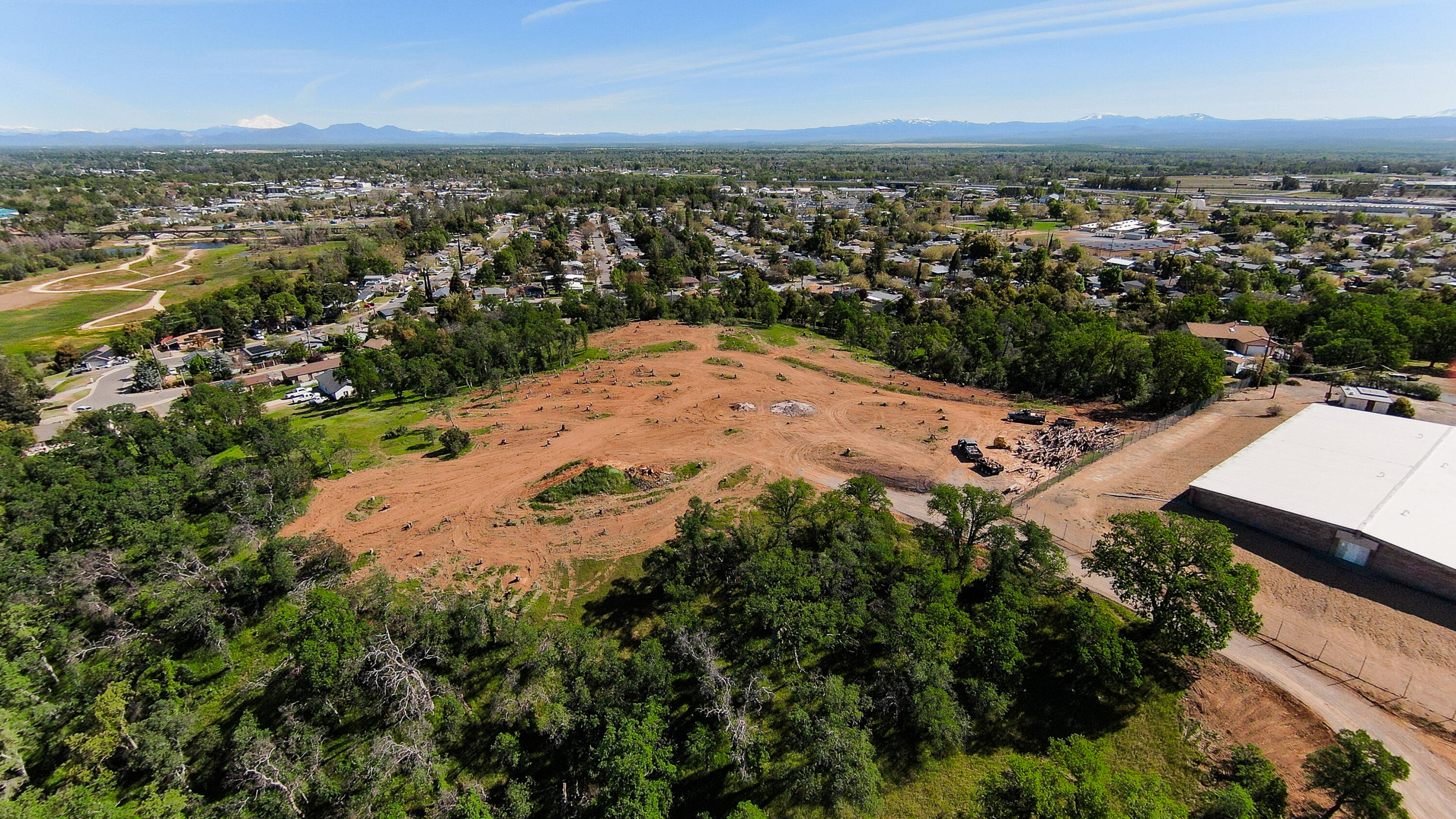 an aerial view of residential building with outdoor space