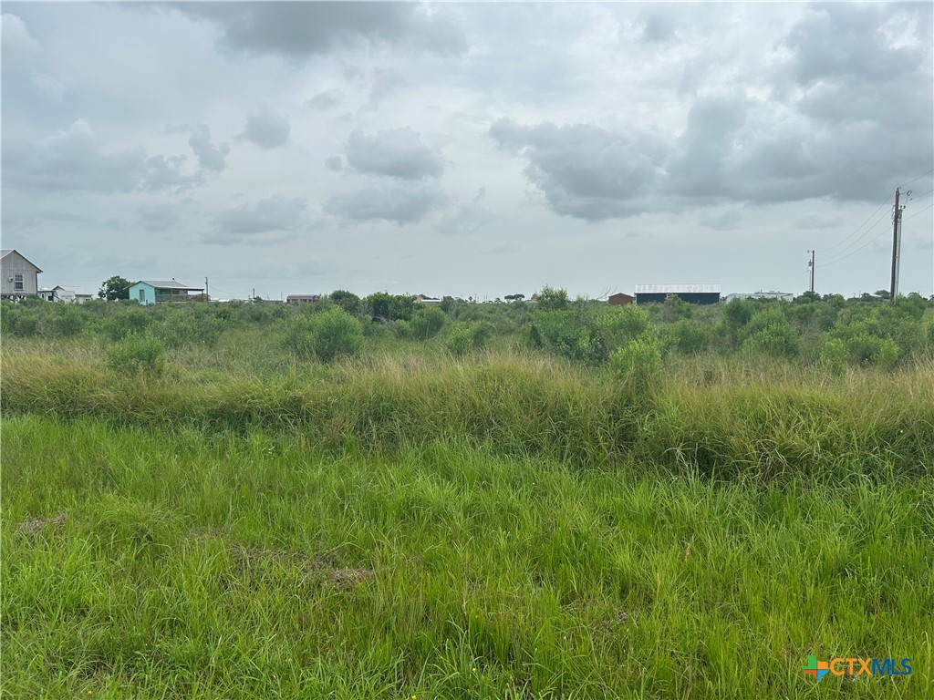 a view of a lake with green space