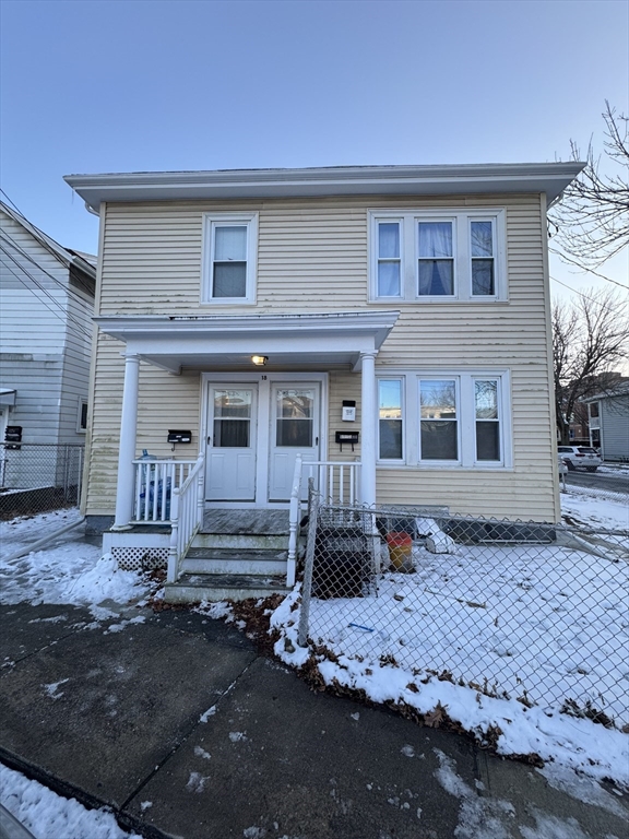 a front view of a house