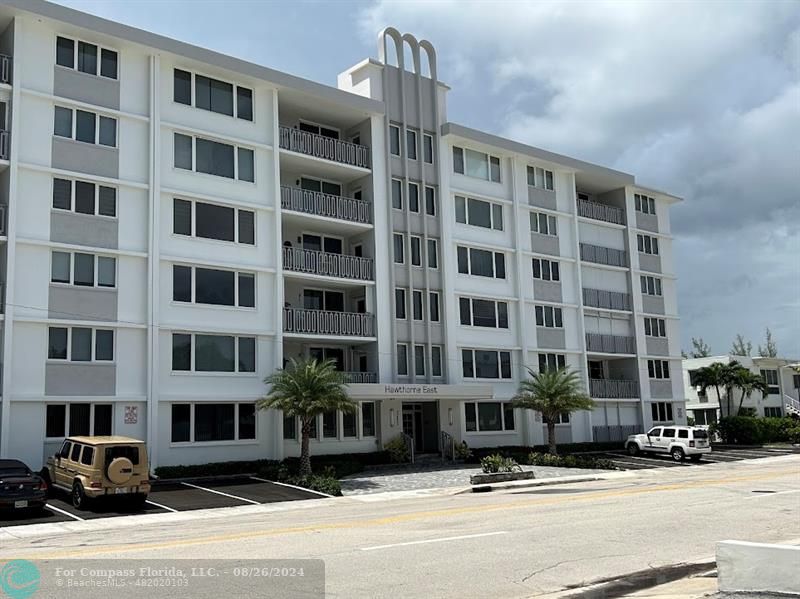 a front view of a building