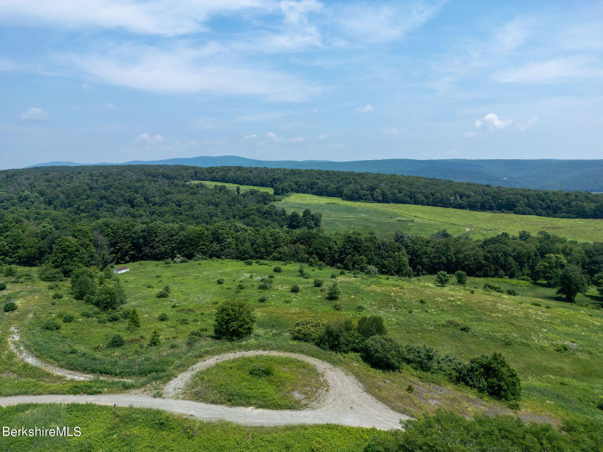 a view of a lush green field