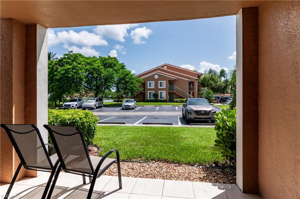 a house view with a garden space