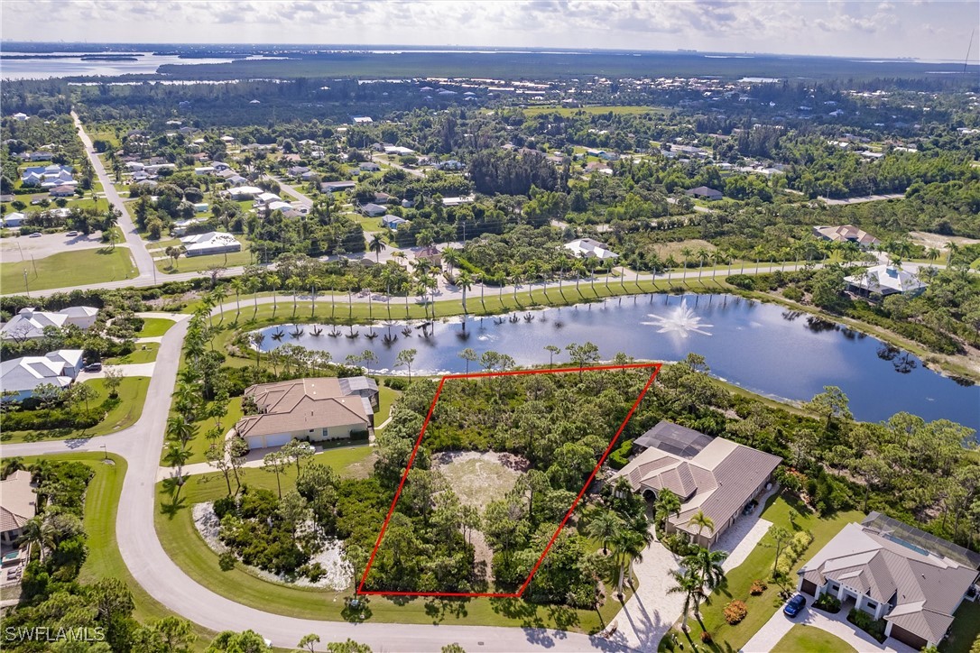 an aerial view of residential house and outdoor space