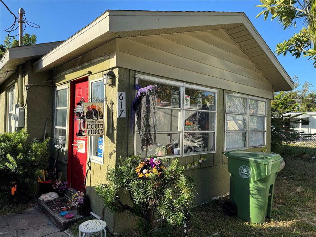 a front view of a house