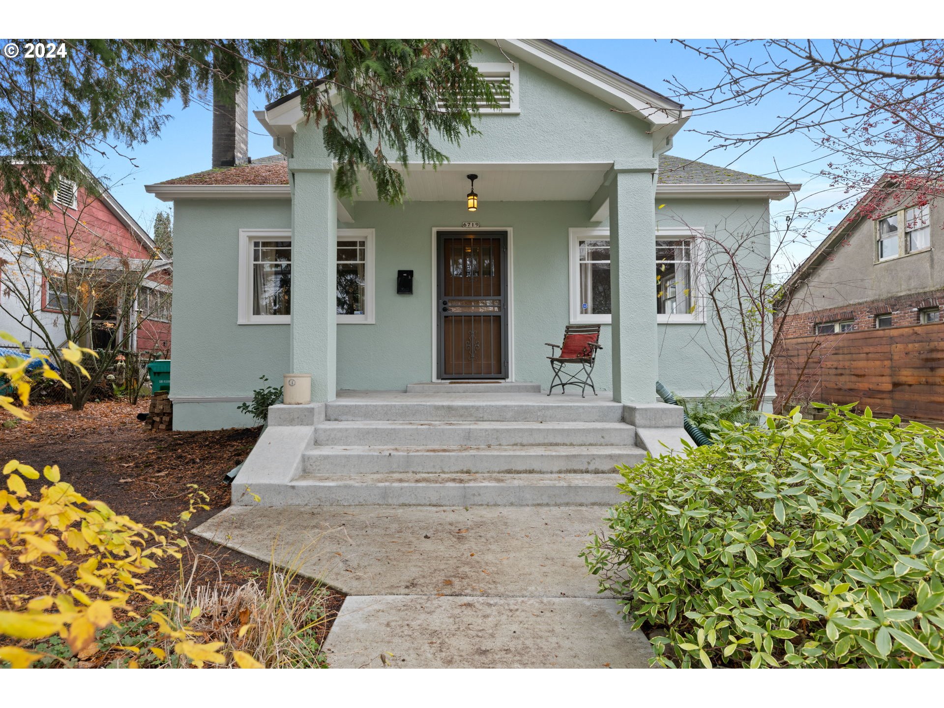 a front view of a house with a porch