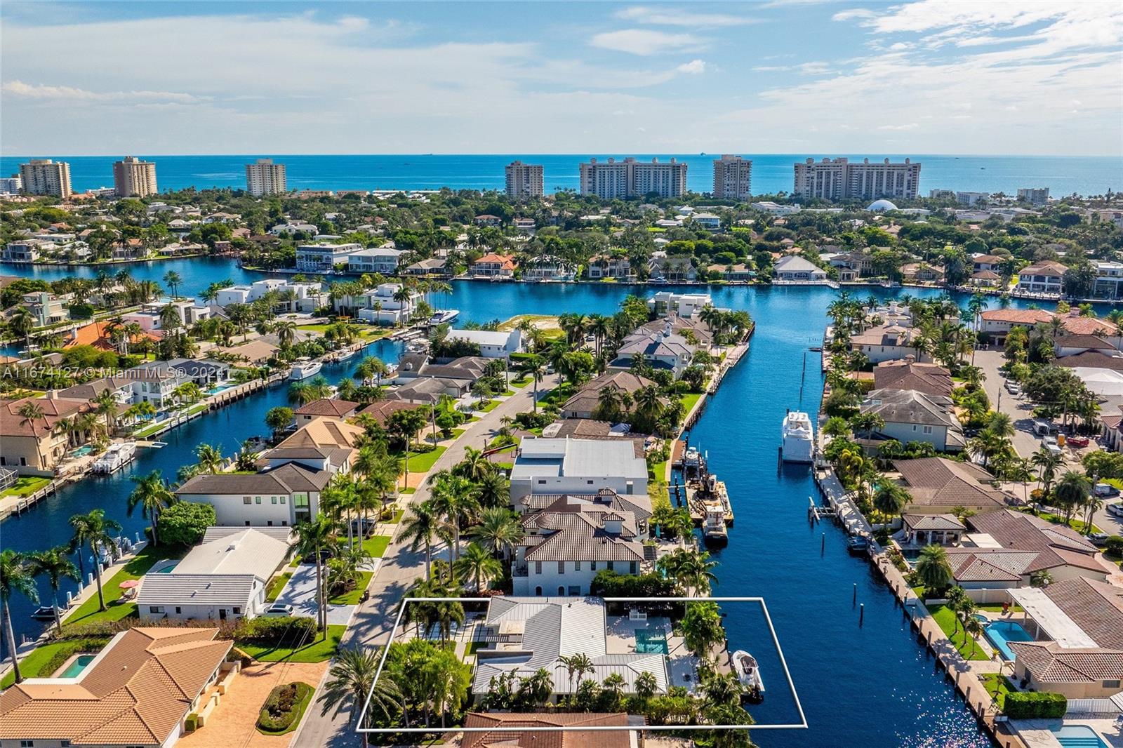 an aerial view of multiple house