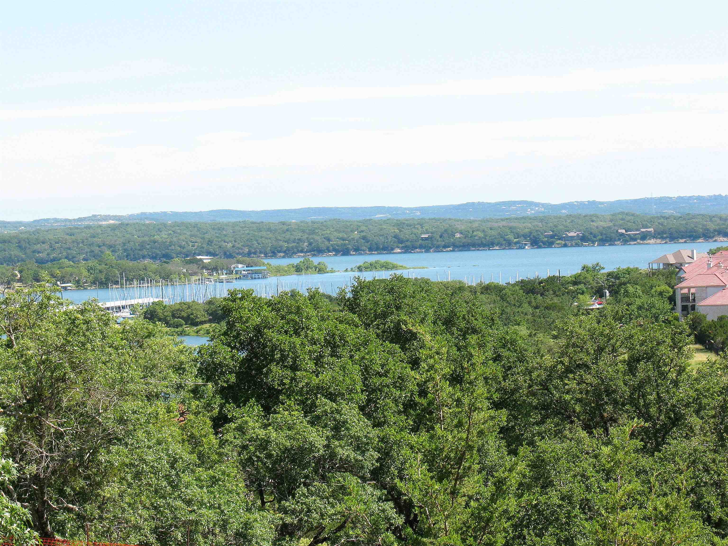 a view of lake with mountain