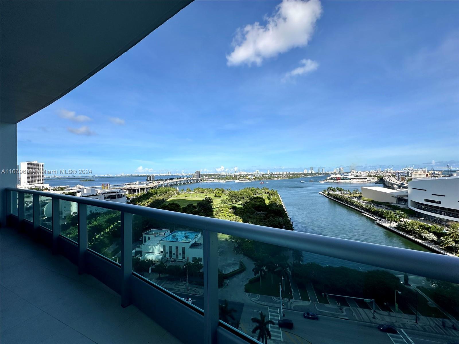 a view of city from a balcony