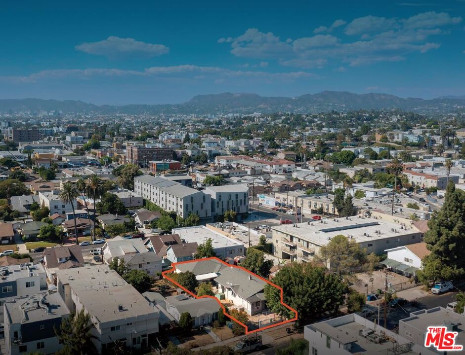 an aerial view of a city