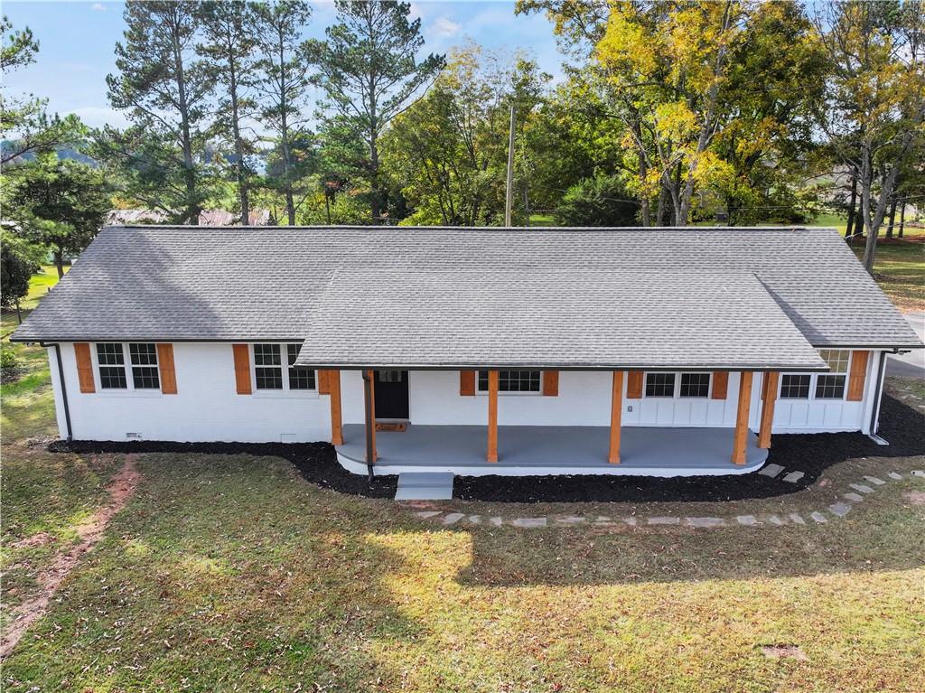 a aerial view of a house