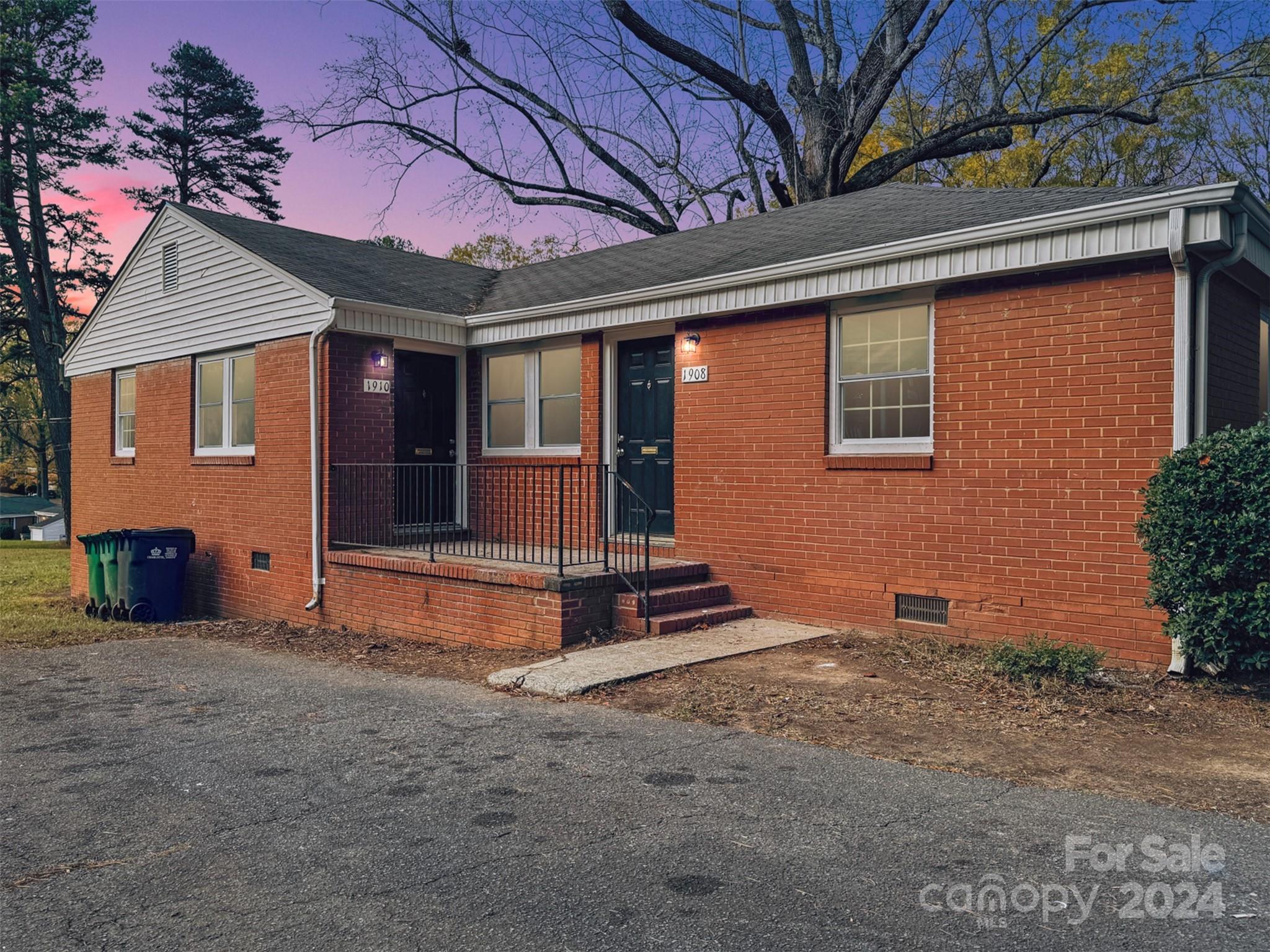 a view of a house with a patio