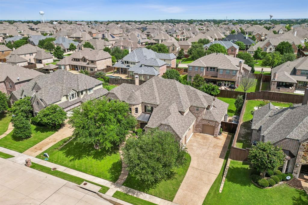 an aerial view of multiple house