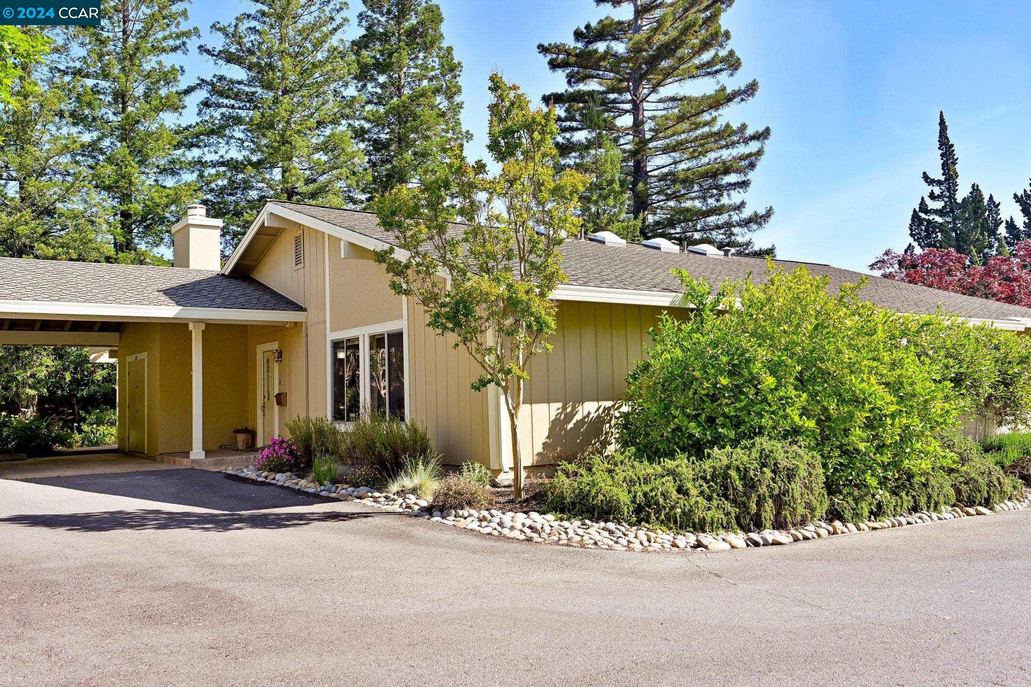 front view of a house next to a house