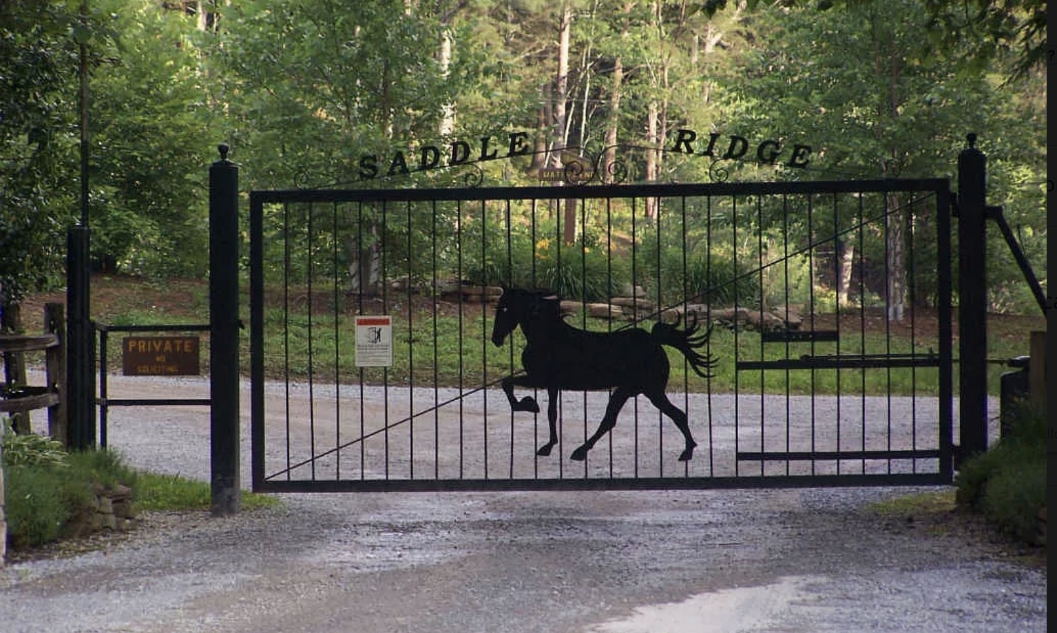 a view of outdoor space with iron fence