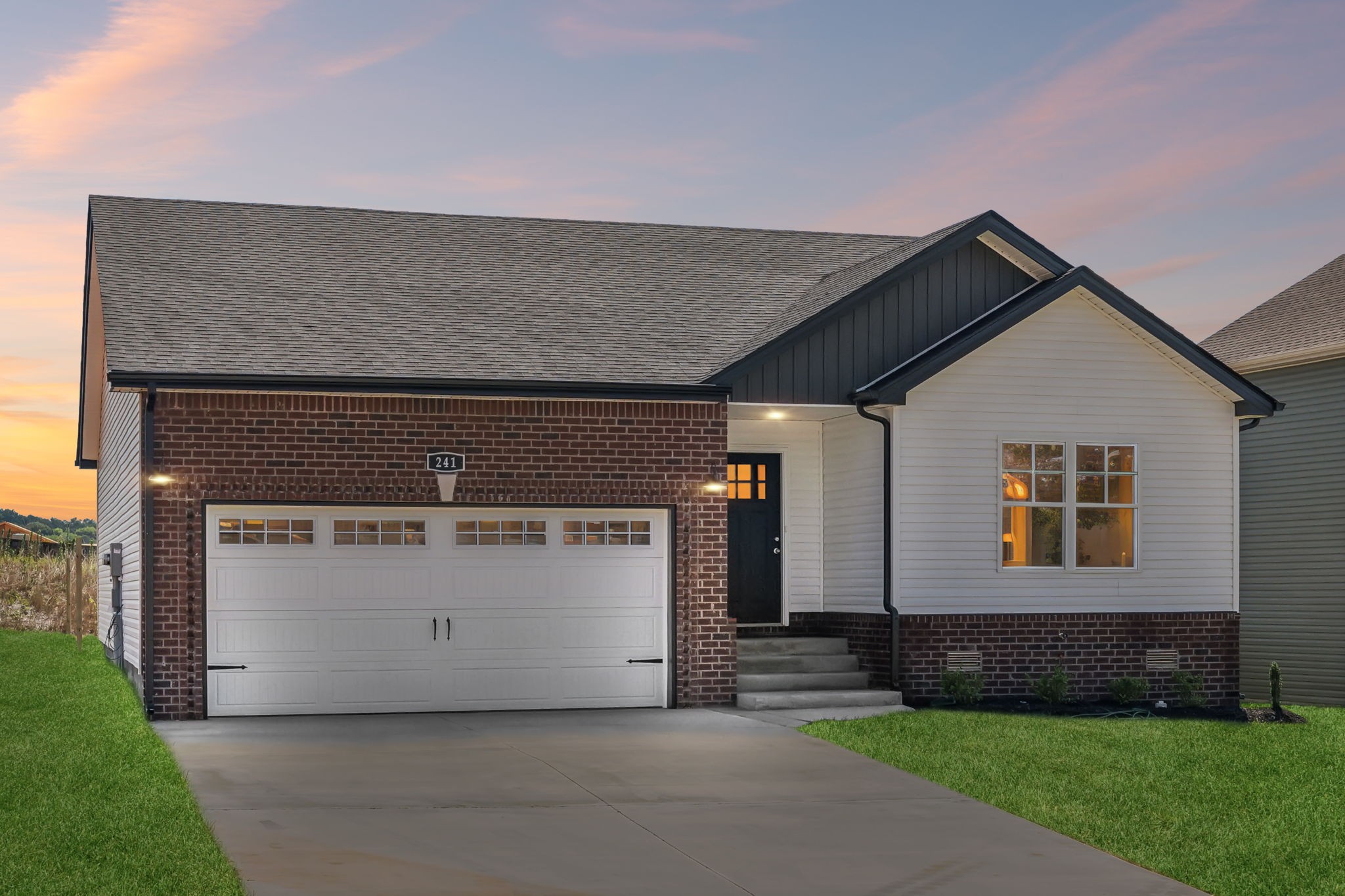 a front view of house with yard