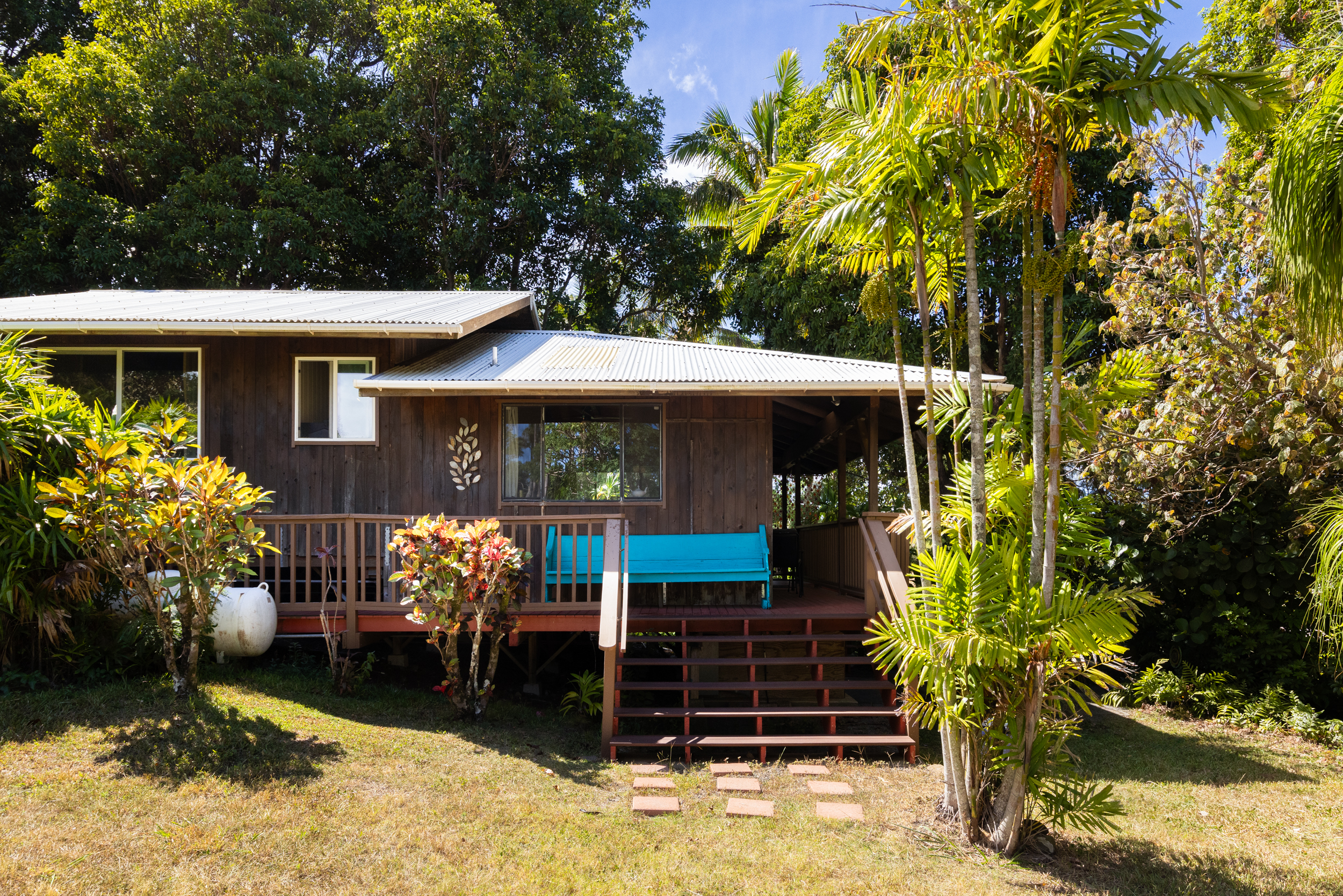 a front view of a house