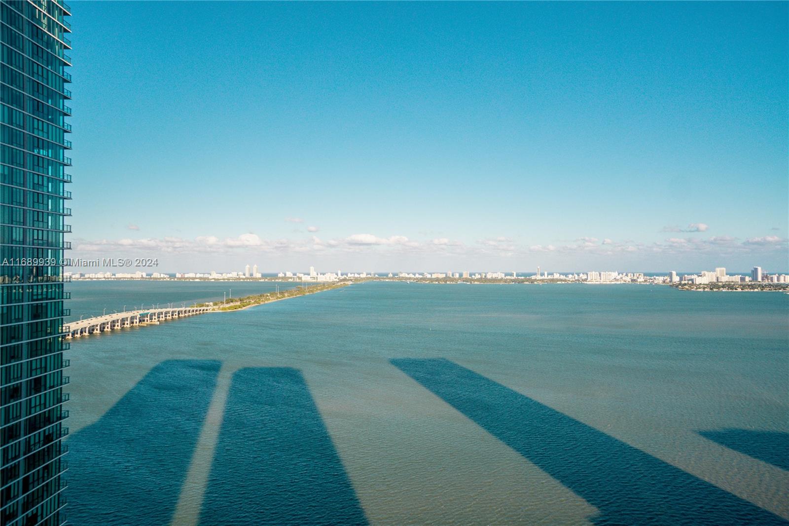 a view of lake with city view