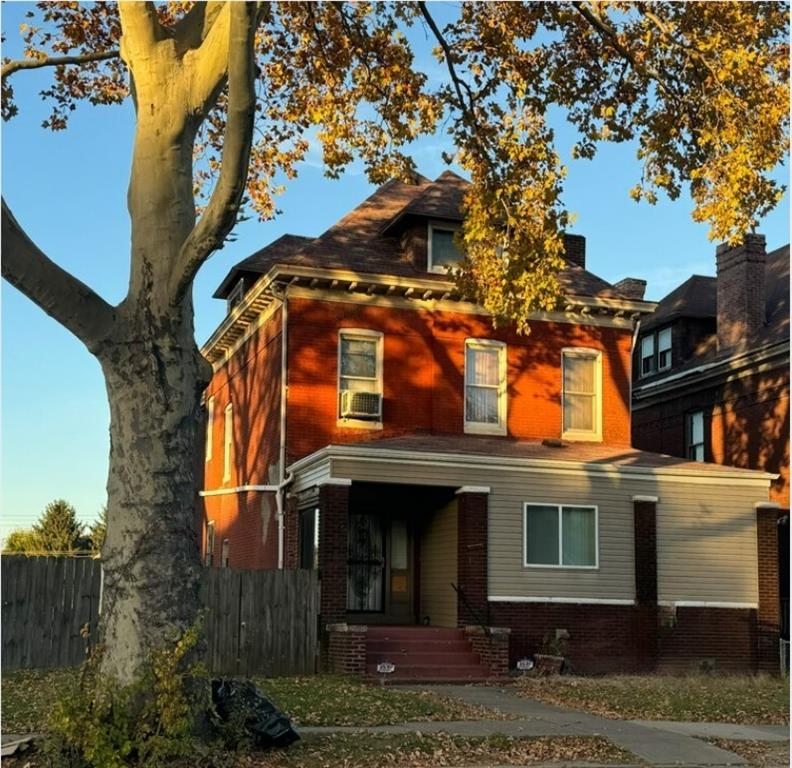 a front view of a house