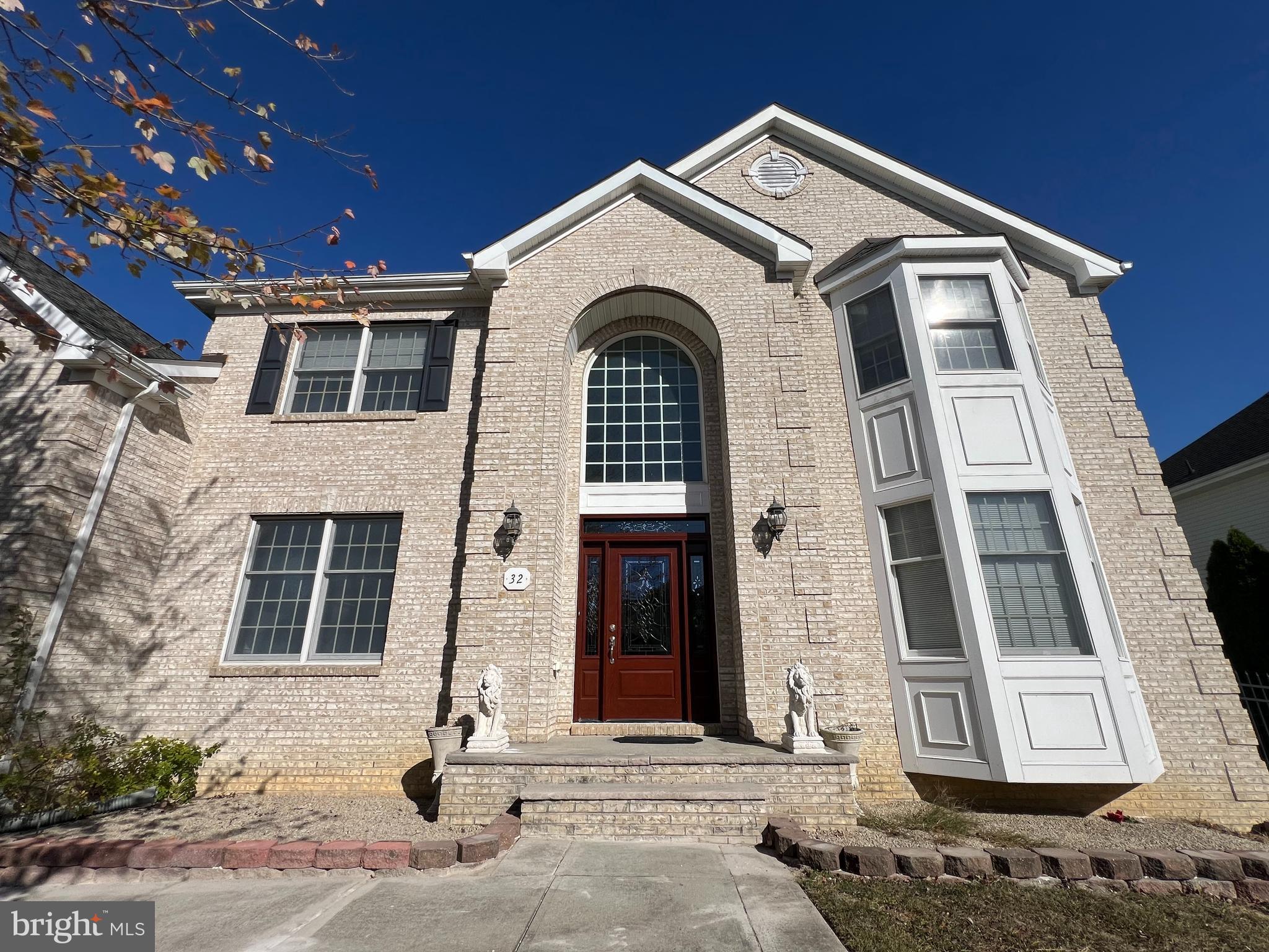 a front view of a house