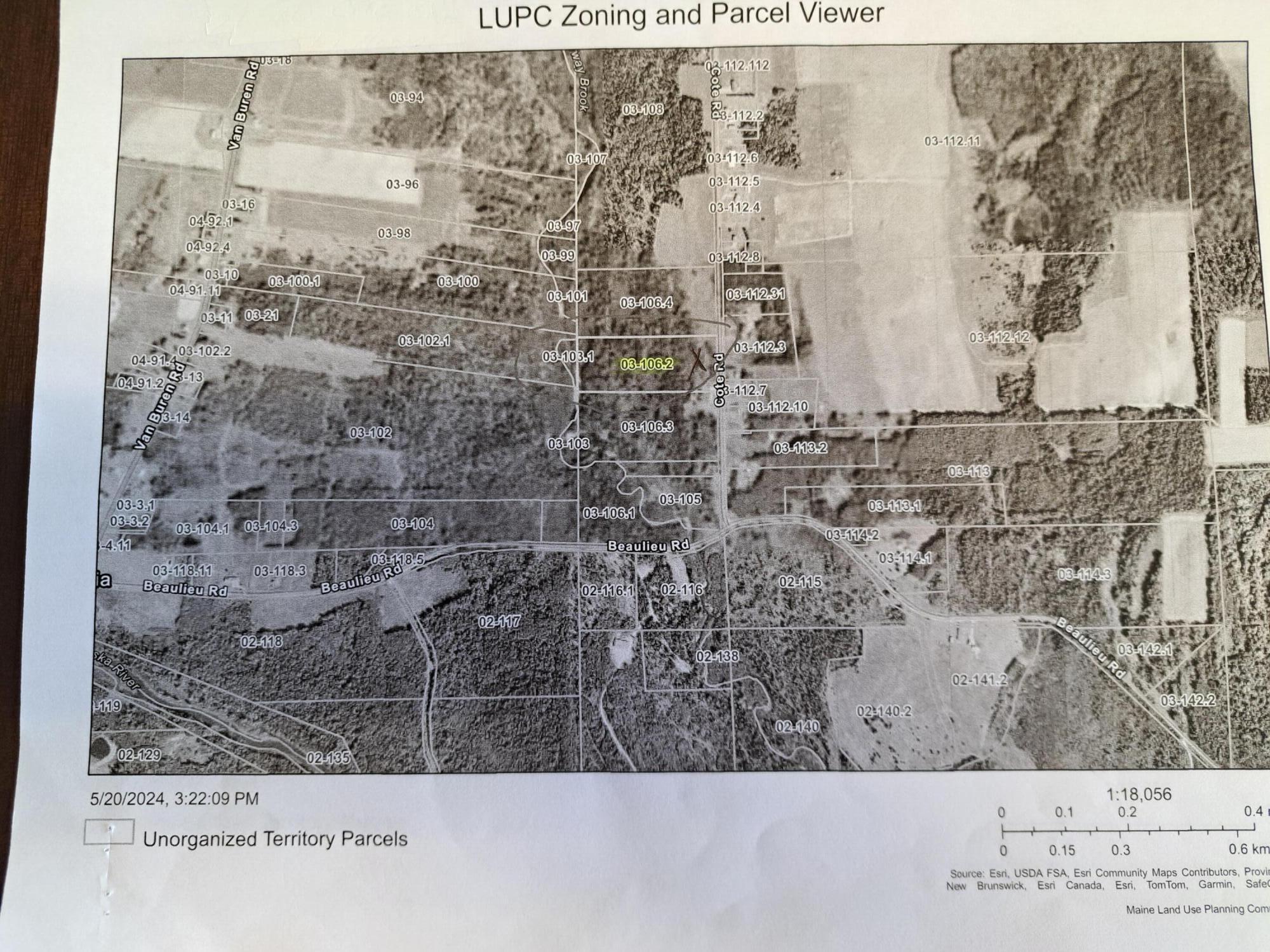 Cote Rd lot map