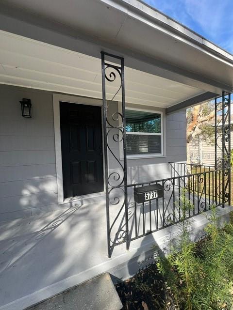 a view of a porch