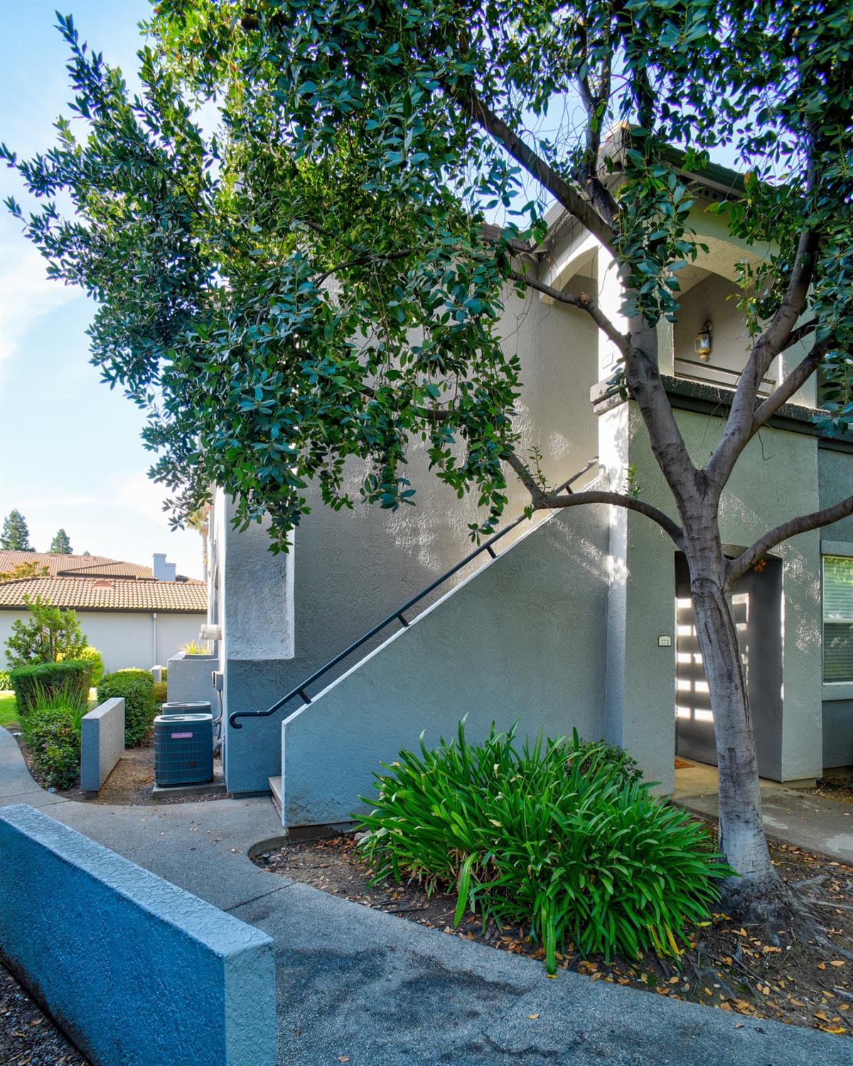 a house view with a outdoor space