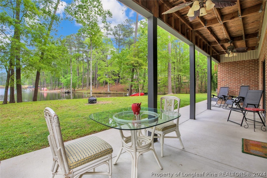 a outdoor view with a sitting space