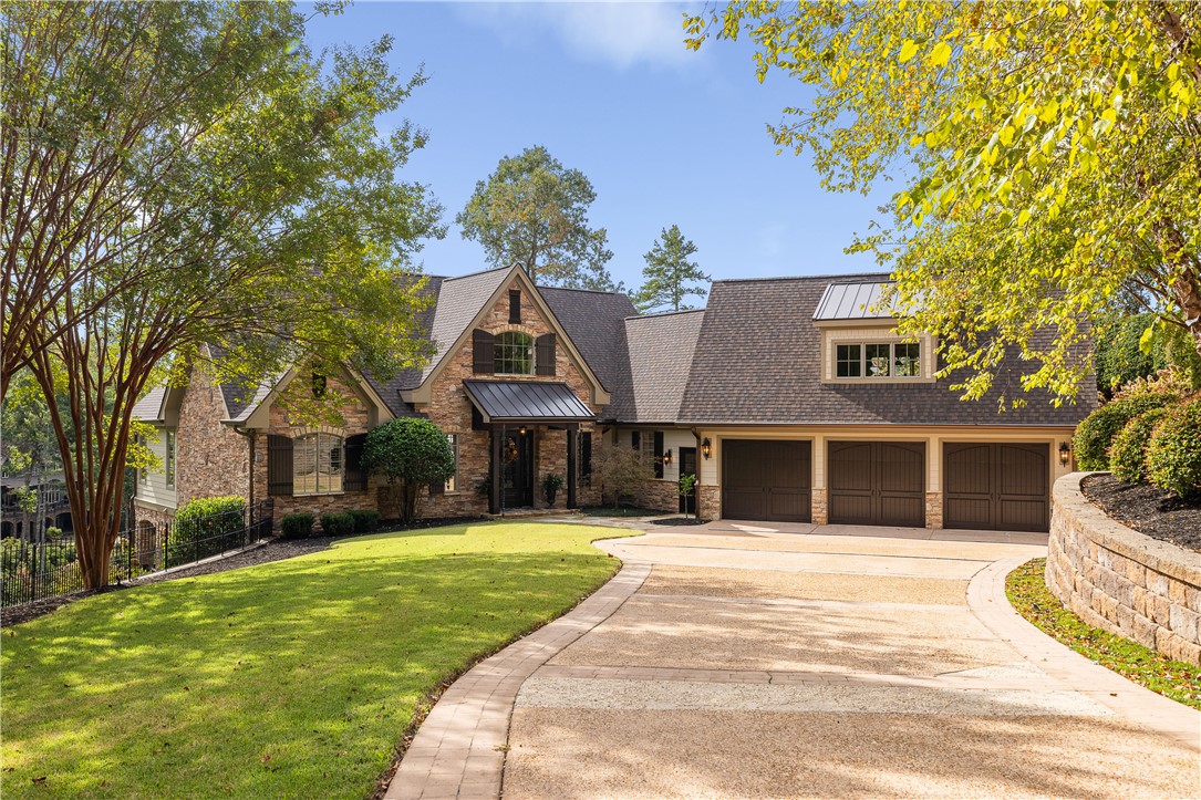 Beautiful front with paver circular drive