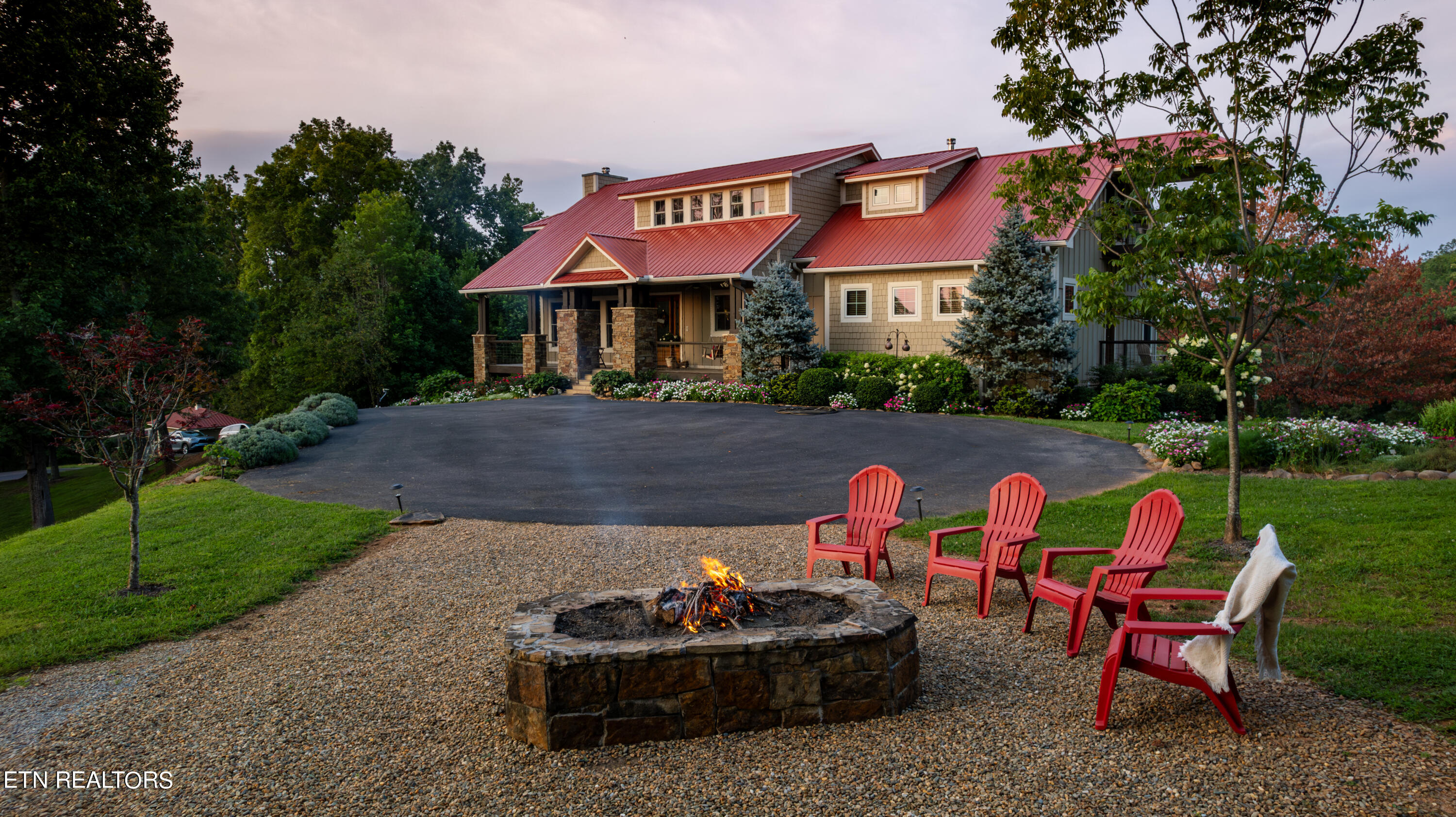 Front with firepit