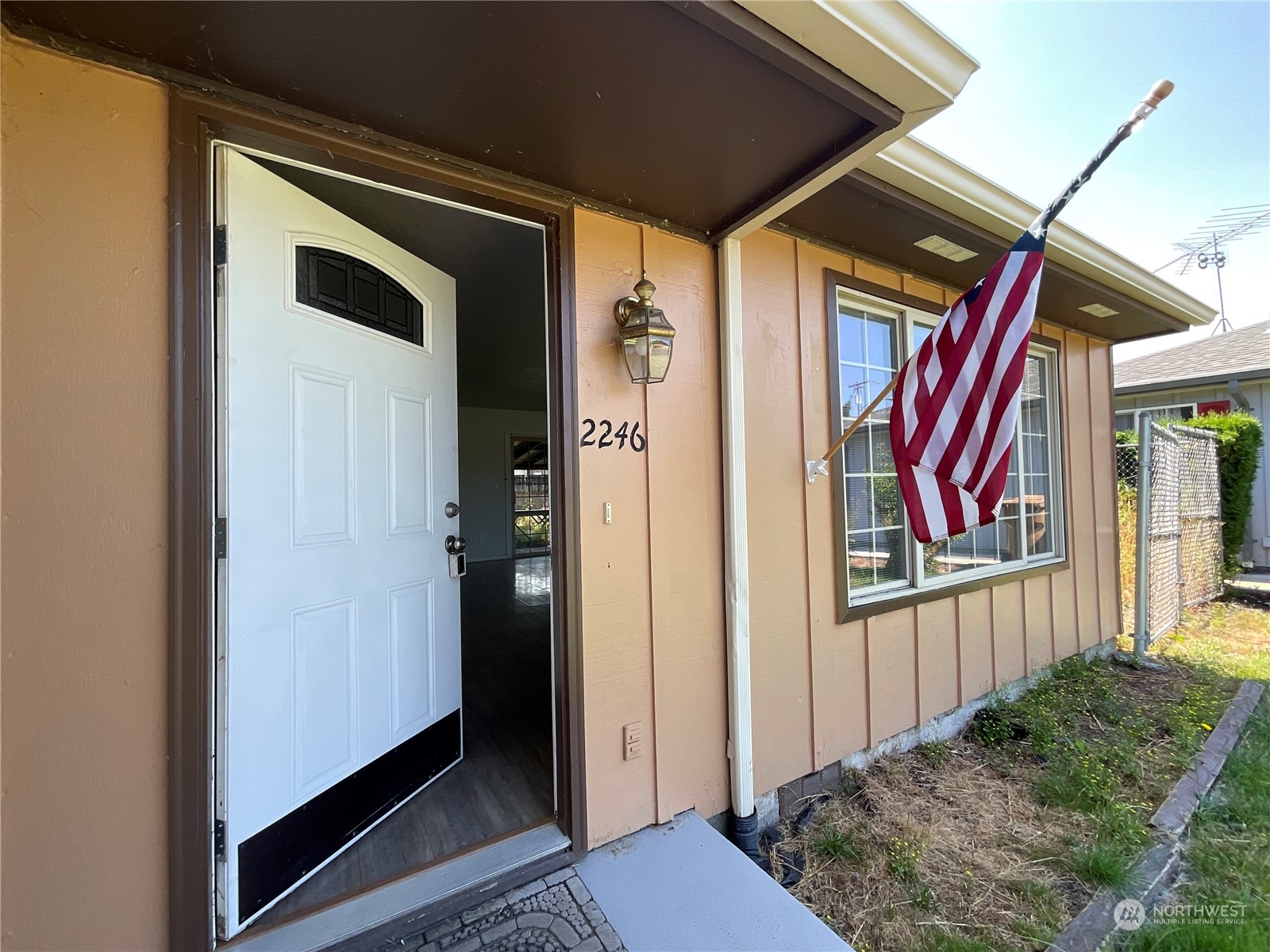 a view of front door