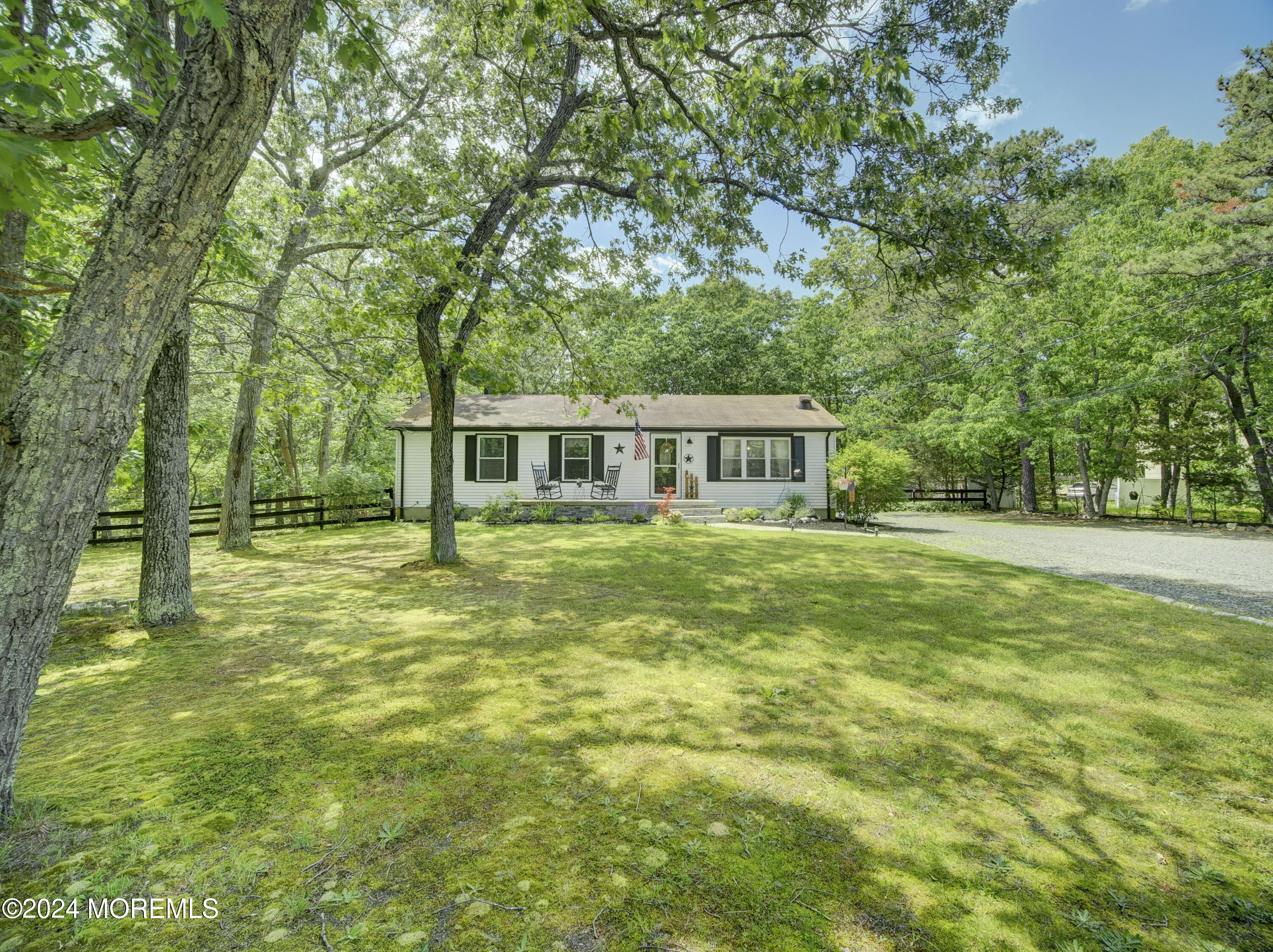 a house view with a garden space