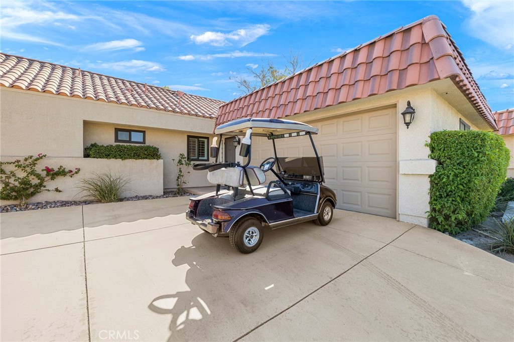 a car parked in front of a house