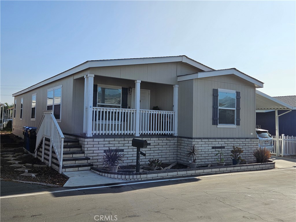 a front view of a house