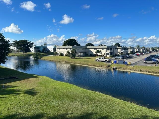 a view of a lake with houses