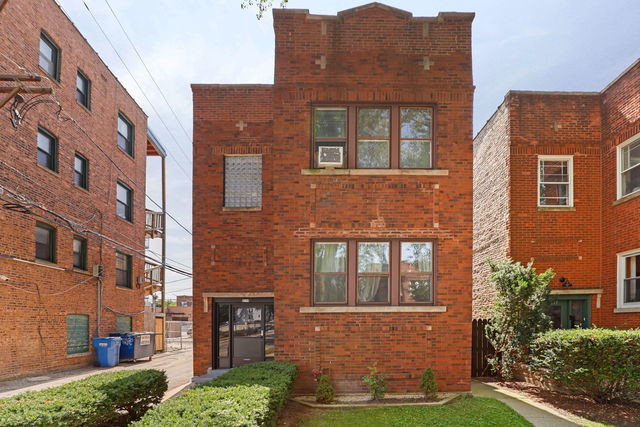 front view of a brick building