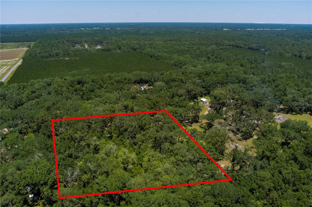 Aerial View of land. Square is approximate. Buyer to verify. 