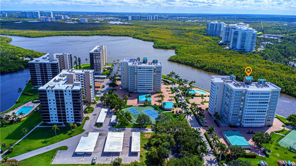 a aerial view of a city