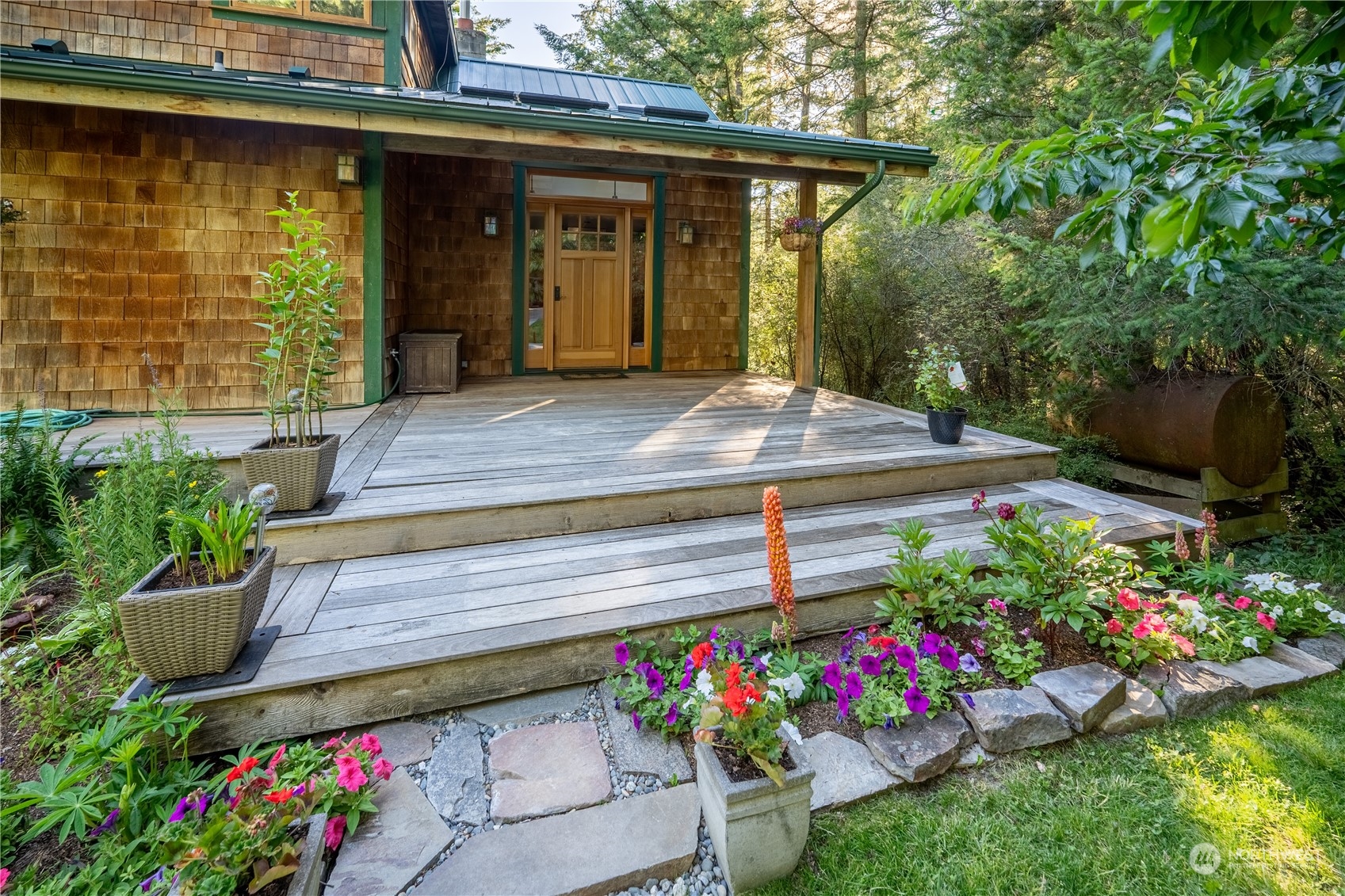 a front view of a house with a porch