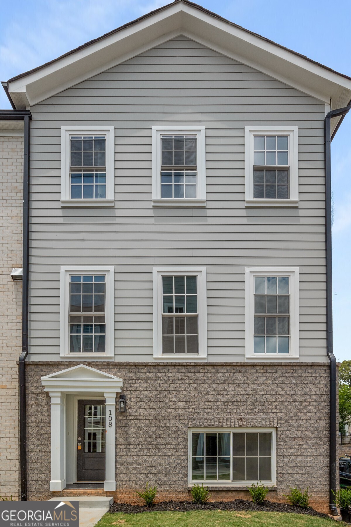 a front view of a house