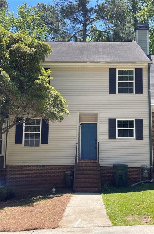 a front view of a house