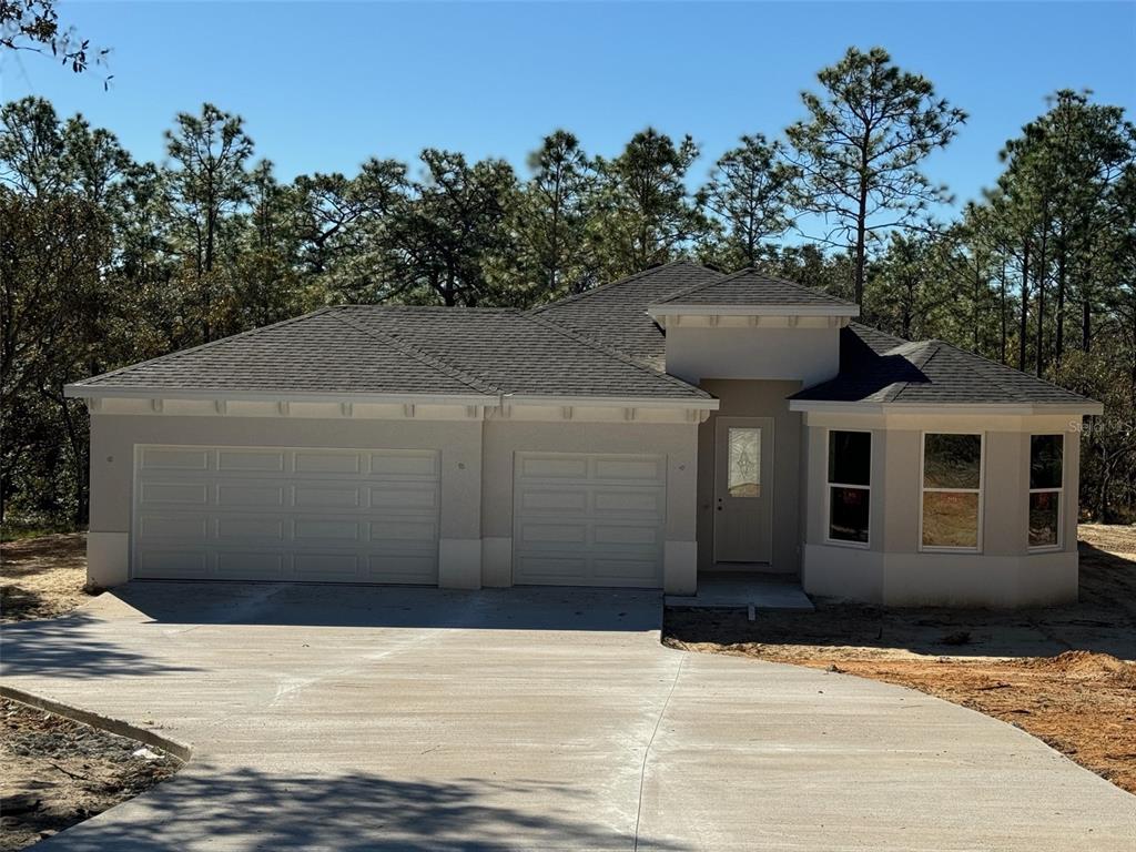 a front view of a house