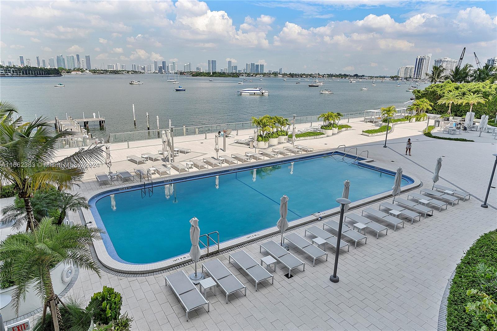 a view of a lake with outdoor space