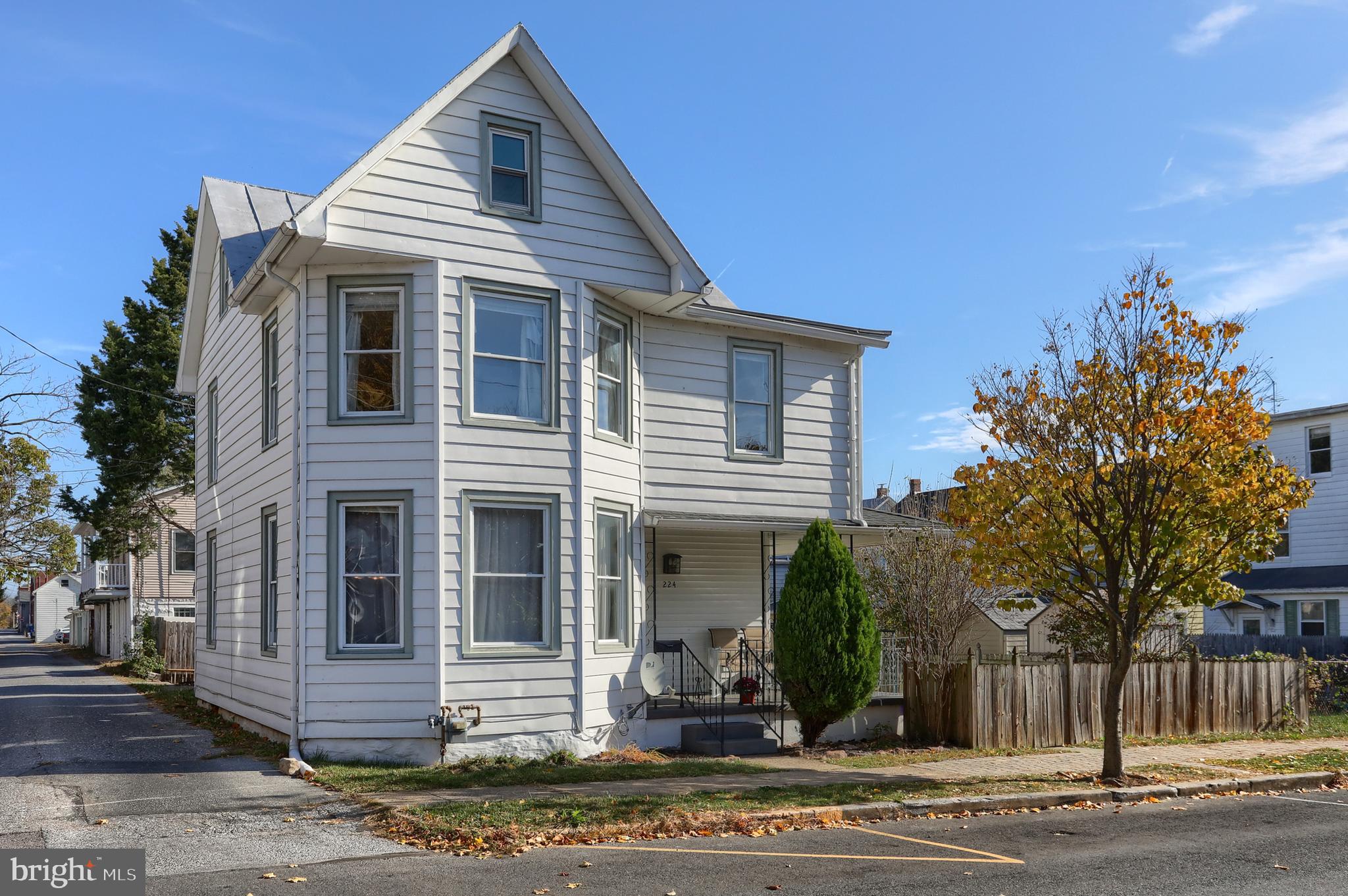 a front view of a house