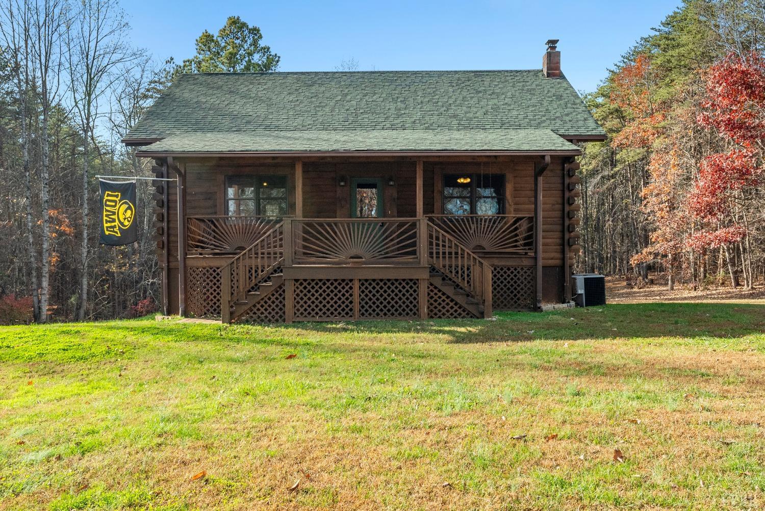 a view of a backyard of the house