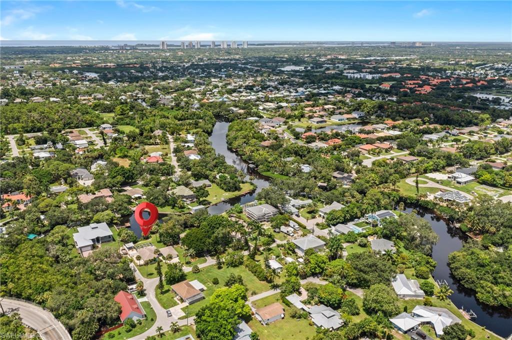 an aerial view of multiple house